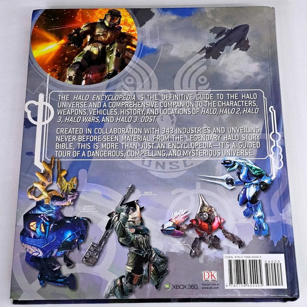 Halo Encyclopedia‎ Definitive Guide Hardcover Book DK 343 Industries Xbox 360